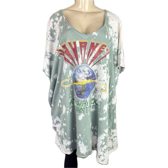 Vinyl Icons +6 Tie-Dye Aged Any Way Journey Band Graphic Short Sleeve T-Shirt - Picture 2 of 6